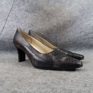 Rangoni Shoes Womens 7.5 Pumps Heels Fashion Snake Chic Classic Slip On Snip Toe